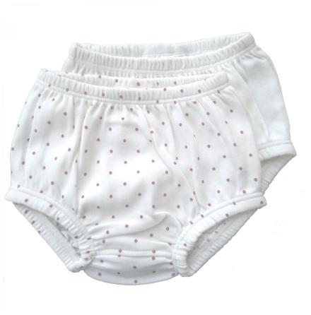 Summerville Bloomers 2-pack vit/rosa dotty