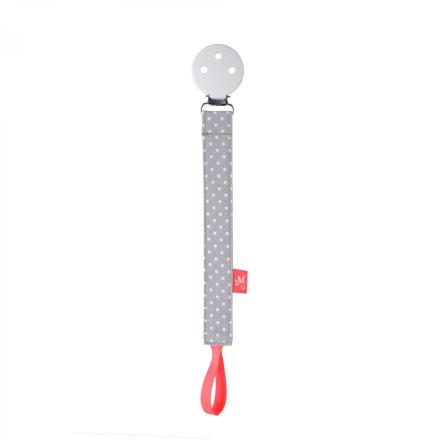 Kikadu Pacifierclip Dots Neon Red Napphllare