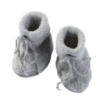 Engel bebistossor i ullfleece, Light Grey Melange