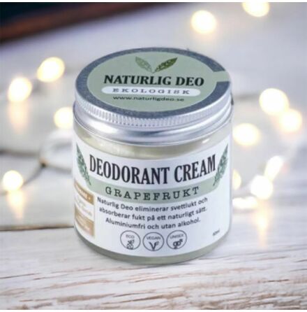 Naturlig deo, Ekologisk Deodorant Cream Grapefrukt, 60 ml