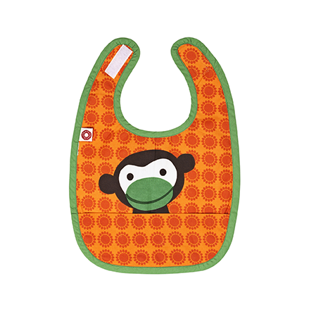 Franck &amp; Fischer food bib orange monkey